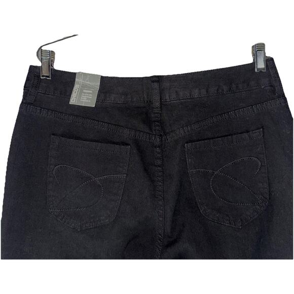 NWT Chicos Platinum Denim The Ultimate Fit Jeans Black 12 2 Short Office Bootcut - Picture 4 of 8